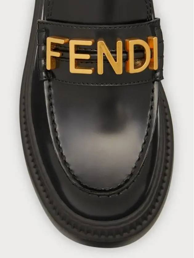 T99 Gold Logo Women’s Loafers 8D8383 69F - FENDI - BALAAN 3