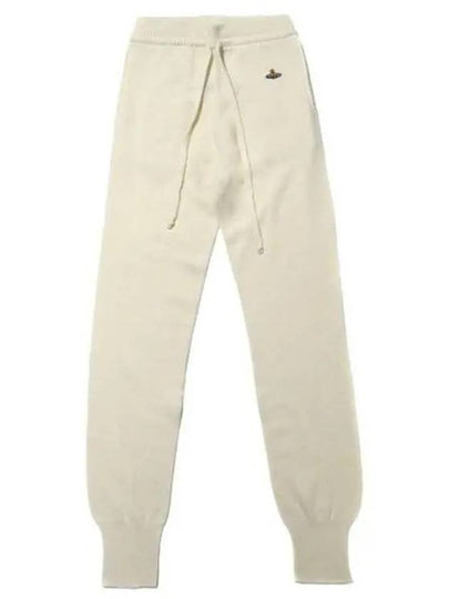 ORB Logo Drawstring Knit Leggings Ivory - VIVIENNE WESTWOOD - BALAAN 2