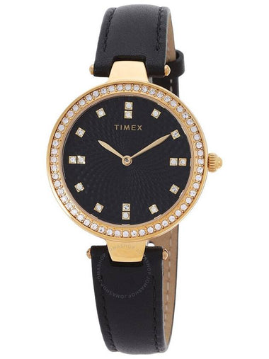 Timex Legacy Quartz Crystal Black Dial Ladies Watch TW2V45100 - TIMEX - BALAAN 1