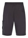 Fleece Bermuda Shorts Black - STONE ISLAND - BALAAN 3