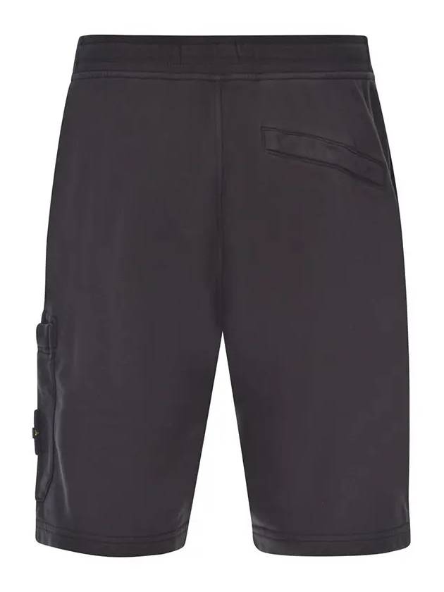 Fleece Bermuda Shorts Black - STONE ISLAND - BALAAN 3