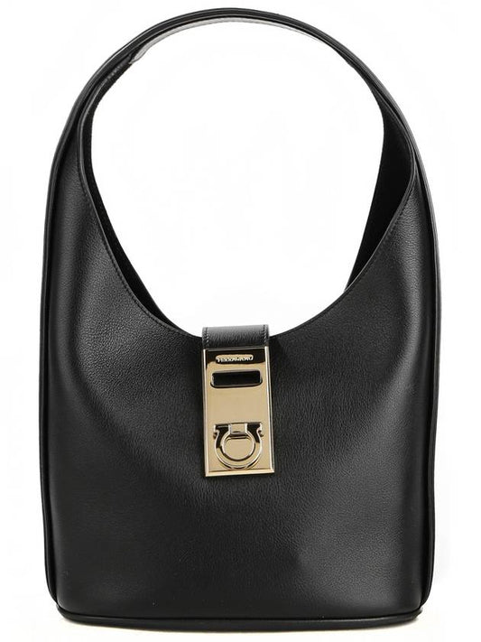 Buckle Hobo Shoulder Bag Black - SALVATORE FERRAGAMO - BALAAN 2