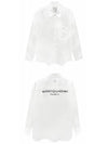 Back Logo Cotton Long Sleeve Shirt White - WOOYOUNGMI - BALAAN 5