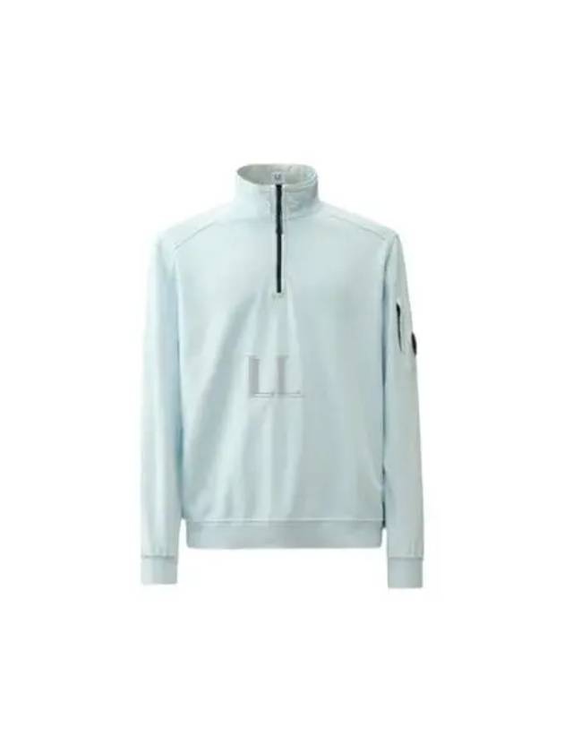 Light Fleece Half Zip-Up Sweatshirt Blue - CP COMPANY - BALAAN 2