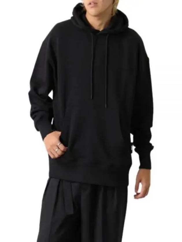 Back Logo Kangaroo Pocket Hoodie Black - MSGM - BALAAN 2