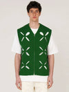 Clover Zipper Knit Vest Green - UNALLOYED - BALAAN 2