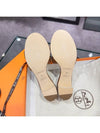 Women's Oasis Sandals Calfskin Gold Brown - HERMES - BALAAN 9