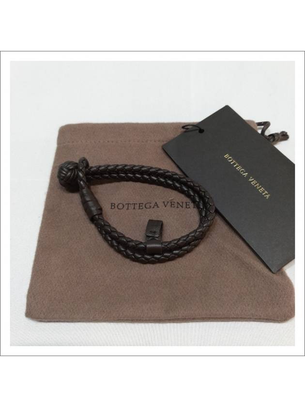 Intrecciato Napa Bracelet Dark Brown - BOTTEGA VENETA - BALAAN.