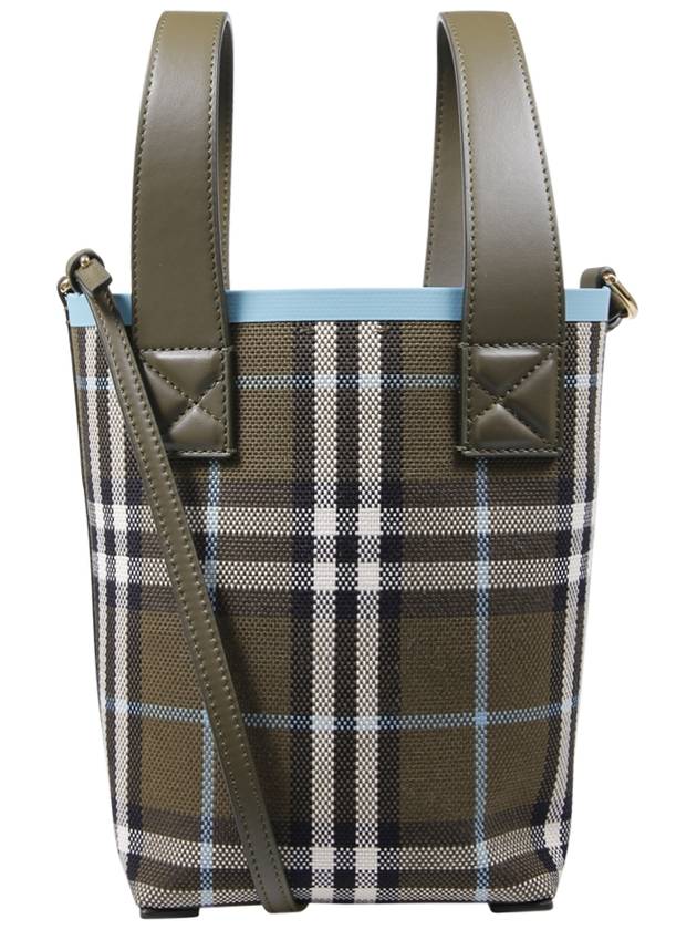 Mini London Check Tote Bag Olive - BURBERRY - BALAAN 2