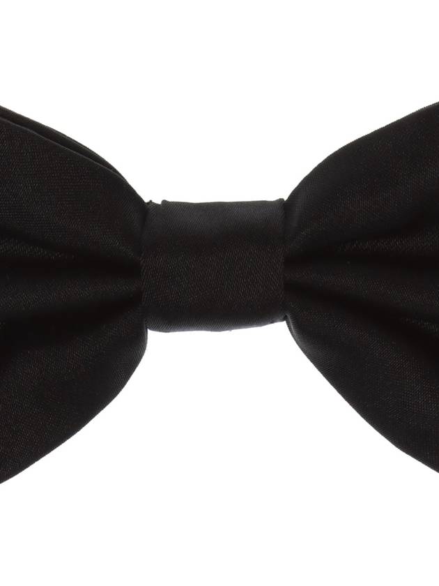 Men's Ribbon Silk Bow Tie Black - DOLCE&GABBANA - BALAAN 5