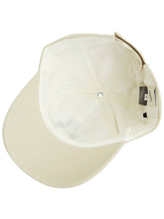 Tyron Logo Cotton Ball Cap Ecru - ISABEL MARANT - BALAAN 6