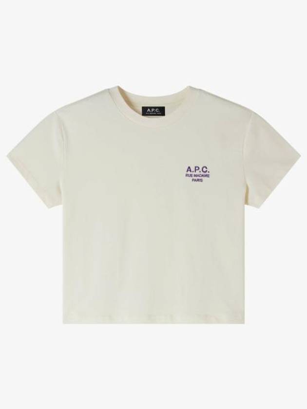 Boxy Rue Madame Short Sleeve T-Shirt Ivory - A.P.C. - BALAAN 2