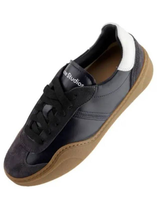 Panel Design Leather Low-Top Sneakers Black - ACNE STUDIOS - BALAAN 2