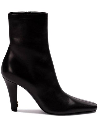 Jill Leather Ankle Boots Black - SAINT LAURENT - BALAAN 1