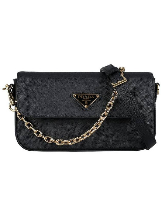 Saffiano Leather Mini Bag Black - PRADA - BALAAN 2