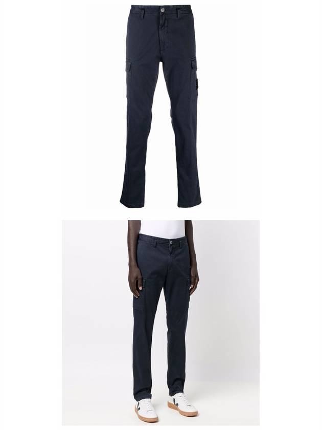 Waffen Patch Cargo Straight Pants Dark Blue - STONE ISLAND - BALAAN 5