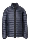 Men's Wappen Patch Padded Jacket Navy - STONE ISLAND - BALAAN 2