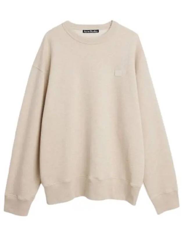 Face Patch Sweatshirt Oatmeal - ACNE STUDIOS - BALAAN 1