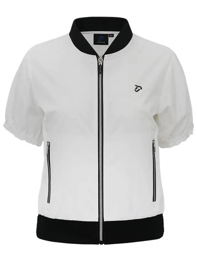 Full zip-up short-sleeved jumper IPL4SWB493 WH - IJP DESIGN - BALAAN 3