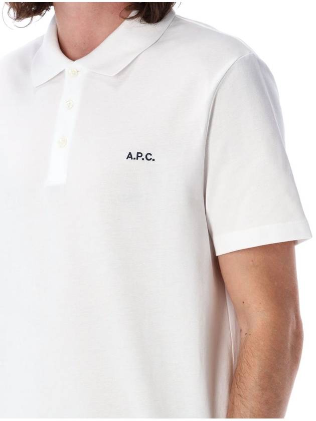 Carter Cotton Polo Shirt White - A.P.C. - BALAAN 4