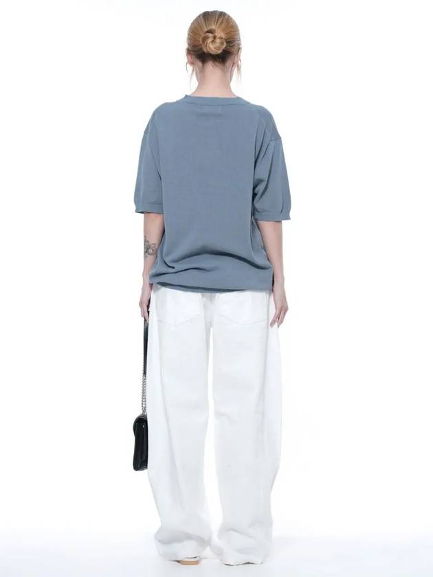 Men s LBRHK SK Linen Basic Round Half Knit Sky - CHANCE'S NOI - BALAAN 4