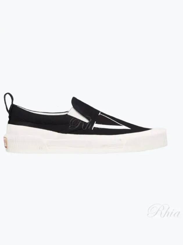 VLTN Canvas Slip-On Black - VALENTINO - BALAAN 2