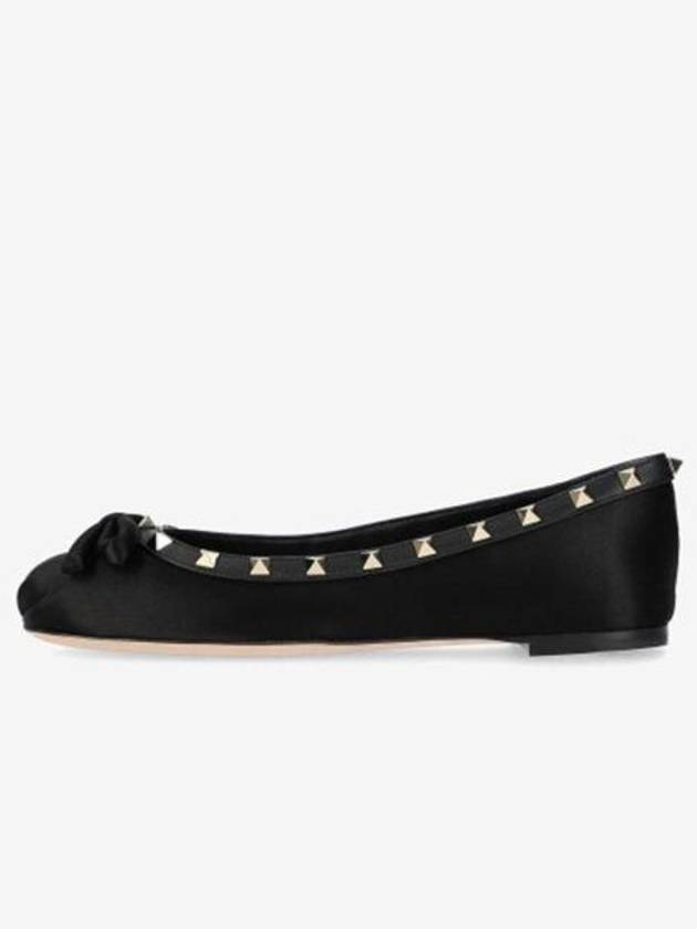 Rockstud Patent Leather Ballerina Black - VALENTINO - BALAAN 2