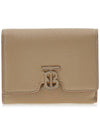 TB Grainy Leather Half Wallet Oat Beige - BURBERRY - BALAAN 2