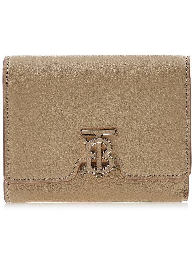 TB Grainy Leather Half Wallet Oat Beige - BURBERRY - BALAAN 2