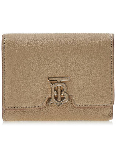 TB Grainy Leather Half Wallet Oat Beige - BURBERRY - BALAAN 2