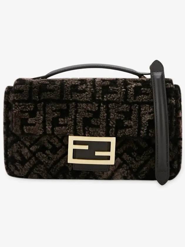 Baguette Chain Midi Shoulder Bag Dark Brown - FENDI - BALAAN 3