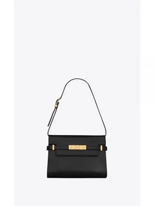 Manhattan Small Shoulder Bag Leather Black - SAINT LAURENT - BALAAN 2