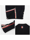 Cotton 4-Bar Milano Classic V-Neck Cardigan Navy - THOM BROWNE - BALAAN 7