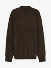 Le Cardigan Pau Asymmetric Cardigan Dark Brown - JACQUEMUS - BALAAN 2