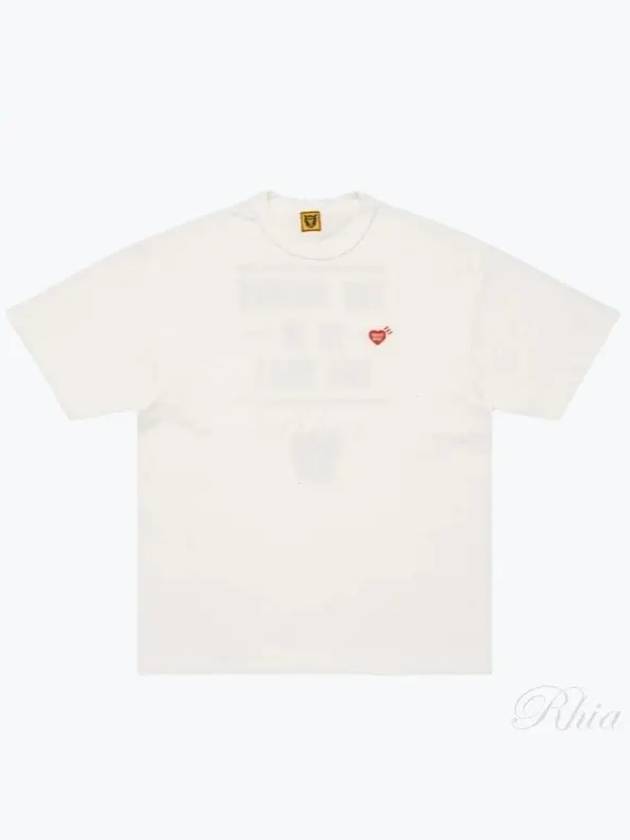 Heart Logo Cotton T Shirt HM28CS030 White - HUMAN MADE - BALAAN 1