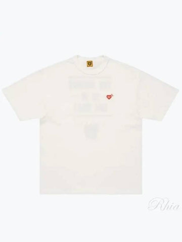 Heart Logo Cotton T Shirt HM28CS030 White - HUMAN MADE - BALAAN 1