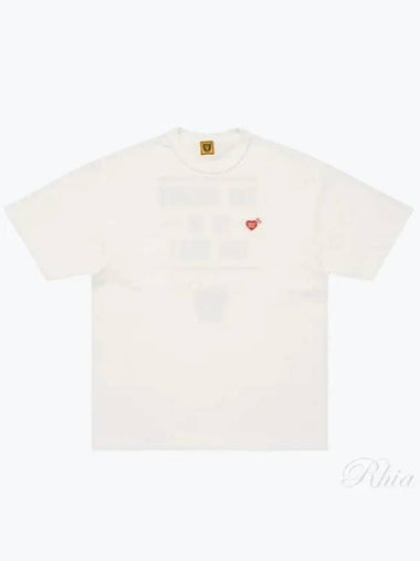 Heart Logo Cotton T Shirt HM28CS030 White - HUMAN MADE - BALAAN 1