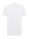 Logo Print Short Sleeve T-Shirt White - PRADA - BALAAN 3