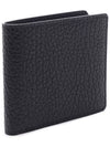 Stitched Leather Bifold Half Wallet Black - MAISON MARGIELA - BALAAN 4