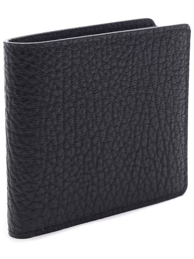 Stitched Leather Bifold Half Wallet Black - MAISON MARGIELA - BALAAN 4