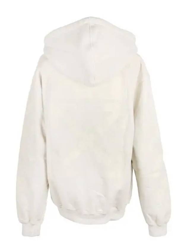 arrow print Diag hooded zip-up - OFF WHITE - BALAAN 4