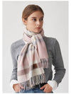 100% cashmere line check muffler pink - RECLOW - BALAAN 5