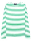 Minquiers Modern Stripe Long Sleeve T-Shirt Green - SAINT JAMES - BALAAN 1