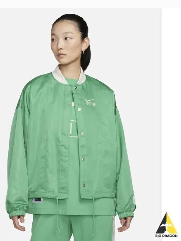 Air Woven Oversized Bomber Jacket Spring Green - NIKE - BALAAN 2