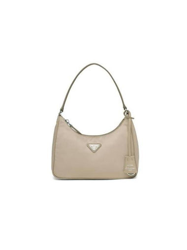 Re-Edition 2005 Saffiano Trimming Re-Nylon Tote Bag Beige - PRADA - BALAAN 1