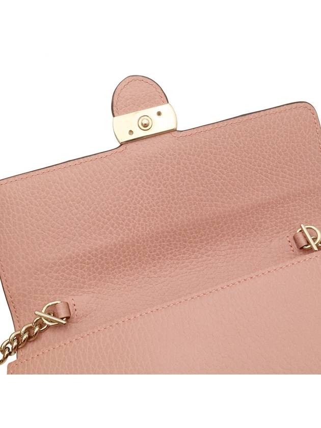 Pink leather interlocking GG chain mini clutch crossbag 510314 - GUCCI - BALAAN 8