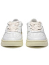 Medalist Pink Tab Leather Low Top Sneakers White - AUTRY - BALAAN 4