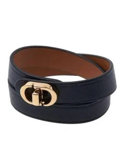 30 Montaigne Leather Bracelet Black - DIOR - BALAAN 2