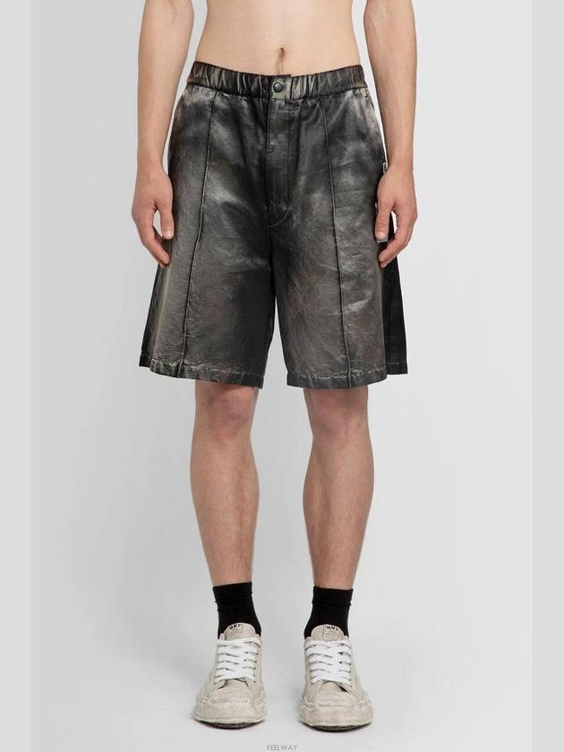 J12PT041 BLACK Satin Bermuda Shorts Pants - MIHARA YASUHIRO - BALAAN 6