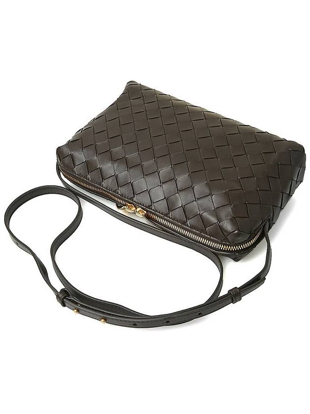 Intrecciato Leather Mini Cross Bag Brown - BOTTEGA VENETA - BALAAN 5